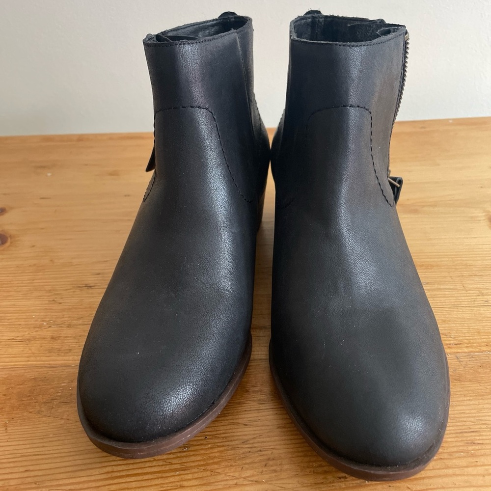 New Lucky Brand Blandre Western Black Bootie 6.5/37